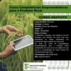Curso Competências Empreendedoras para o Produtor Rural
