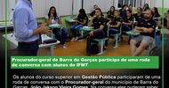 Procurador-geral de Barra do Garças participa de uma roda de conversa com alunos do IFMT